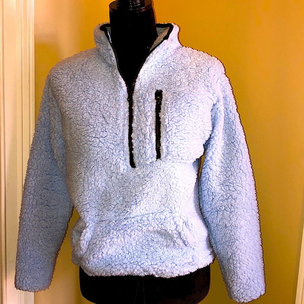 Baby Blue Faux Sherpa